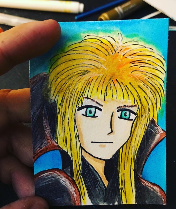 The Labyrinth jareth the Goblin King ACEO Artist Cards - Etsy The Labyrinth jareth the Goblin King ACEO Artist Cards - Etsy