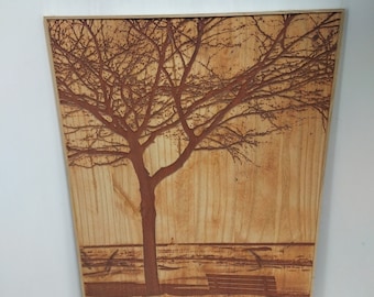 3D Carving of Tree over Lake Michigan