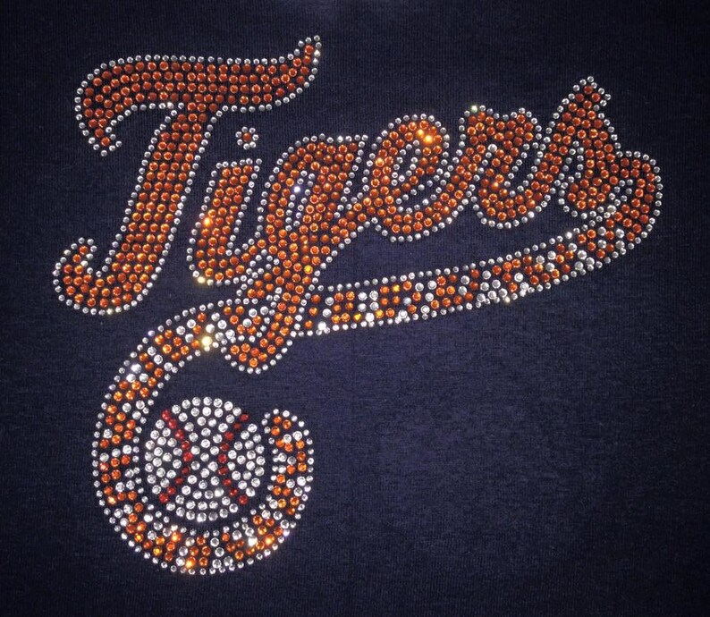 rhinestone detroit tigers shirt