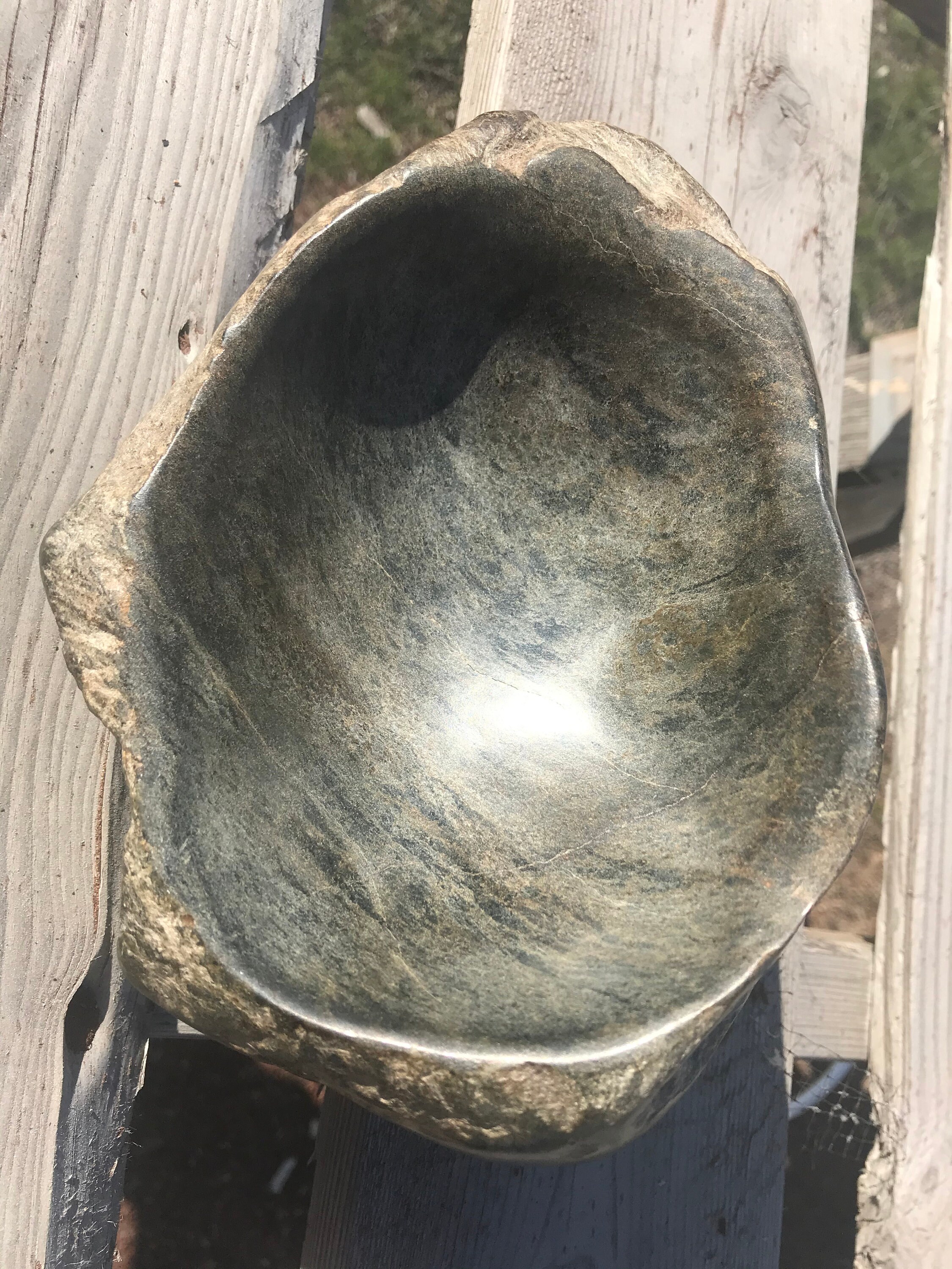 Carved Natural Edge Soapstone Bowl Etsy