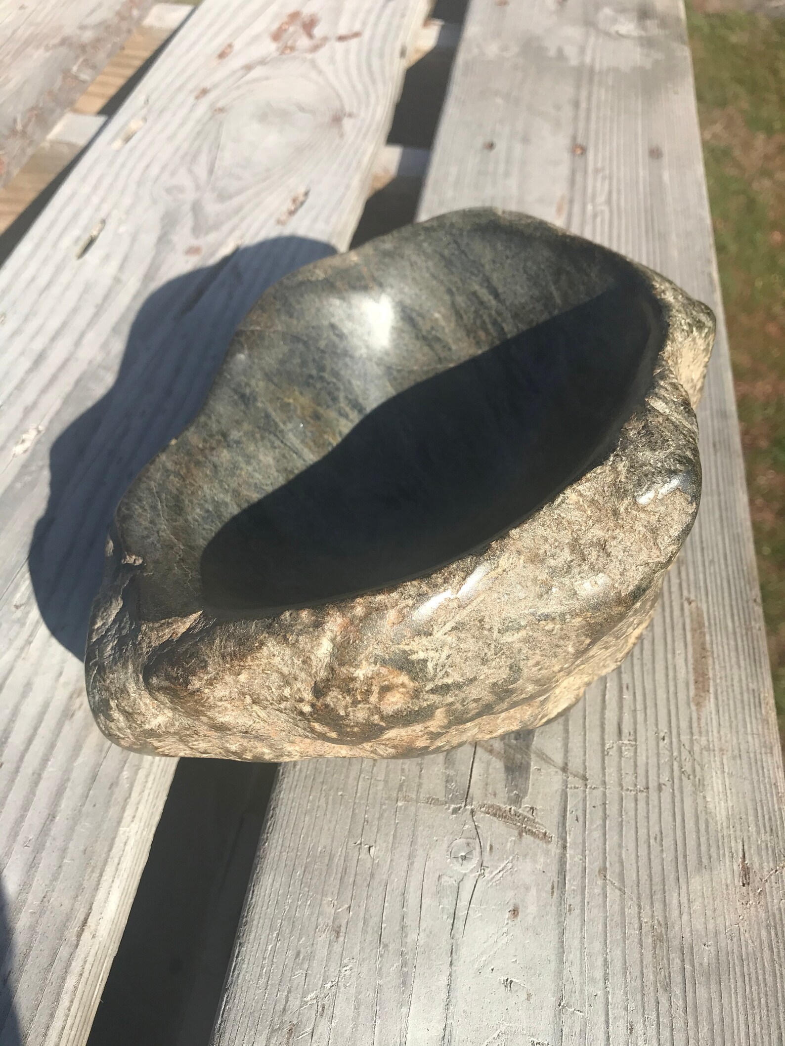 Carved Natural Edge Soapstone Bowl Etsy