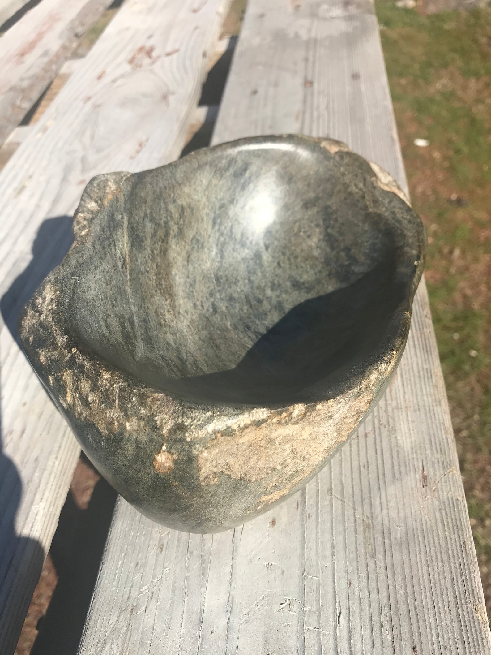 Carved Natural Edge Soapstone Bowl Etsy