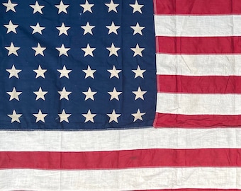 Vintage 49 Star American Flag: Rustic Americana Decor (3' x 5