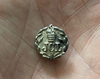 Vintage JCL Torch Pin: 925 Sterling Silver Junior Classical League Brooch