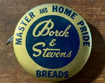Cinta métrica publicitaria vintage de Borck & Stevens Bakers