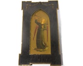 Art Nouveau Framed Religious Print Fra Angelico Angel AMAZING Frame Rosenbach Company Philadelphia Antique Wall decor Vintage Spiritual Deco