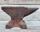 Antique Anvil, 50 Pound Anvil, Blacksmith Tool, Primitive Farmhouse Decor, Large Cast Iron Anvil, Doorstop, Garden Decoration, Yard Art