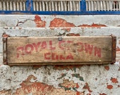 Vintage Wooden Crate, Royal Crown Cola Crate, Soda Crate, Rustic Crate, Storage Crate, Industrial Crate, Organizer Shelf, Display, Wood Box