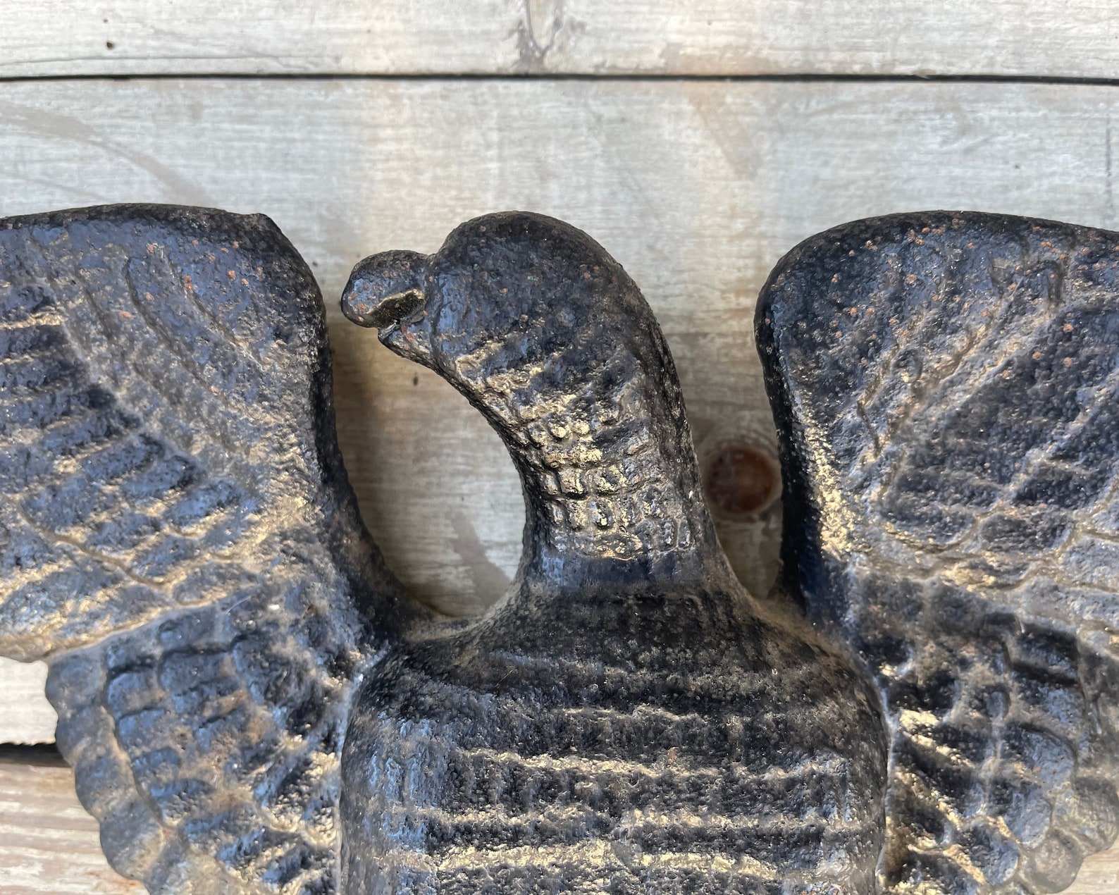 Antique Cast Iron Eagle Vintage Spread Eagle Sculpture Eagle Etsy