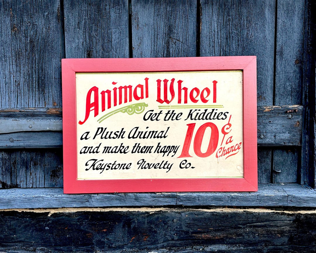 Antique Carnival Hand-painted Sign: Keystone Novelty Co. Game Prop - Etsy