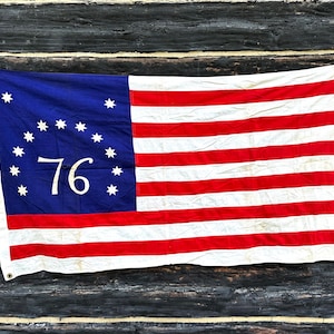 Vintage Bennington Flag Bicentennial American Flag Cotton 1976