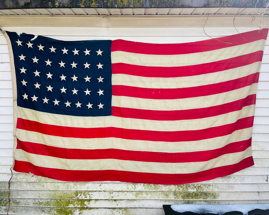Bandiera Americana Con Stelle In Cerchio