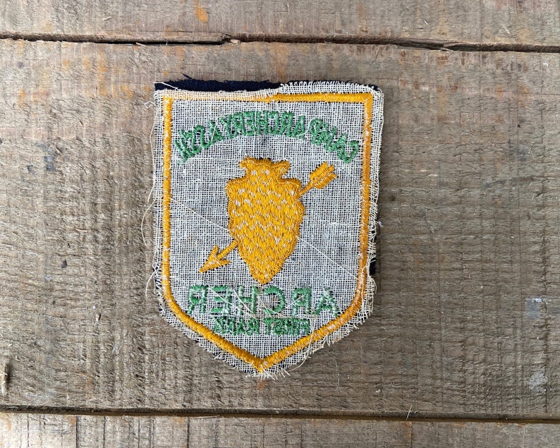 Vintage Boy Scouts Badge Patch CAMP ARCHERY ASSN Archer First - Etsy