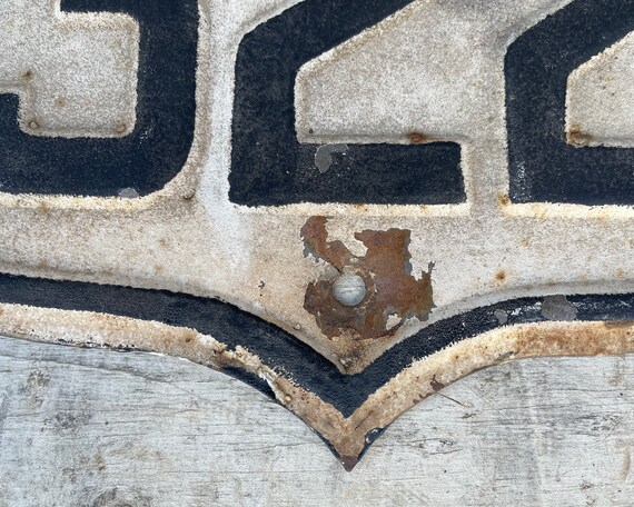 Vintage Pennsylvania Route 322 Shield Sign: Embossed Steel, 1930s