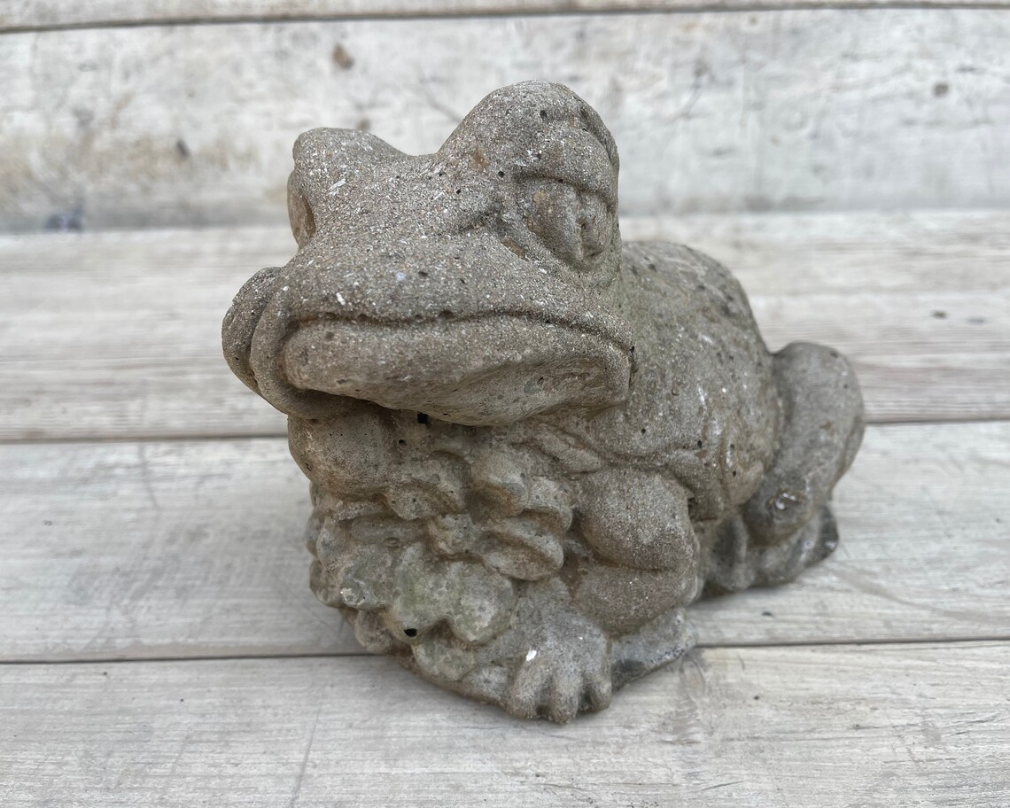 Antique Frog Sculpture Stunning Toad Statue Art Sculpture Etsy