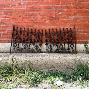 Pair of Antique Cast Iron Gates, Victorian Architectural Salvage, Wall Hanging Decor, Rustic, Ornate Metal Fence, Garden Gates, Yard Art