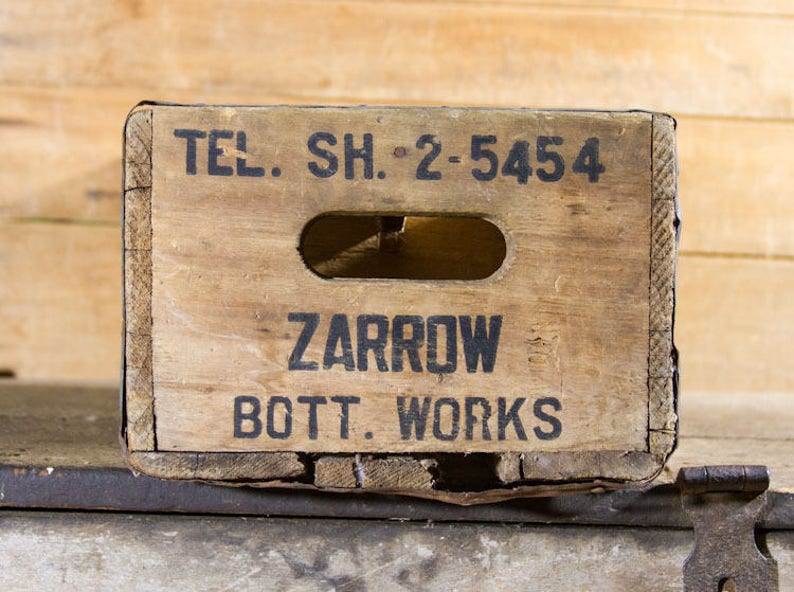 Vintage Seltzer Bottle Crate Wooden Case Wood Box Antique Etsy