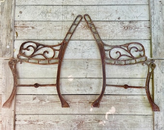 Cast Iron Legs, Vintage Bench Legs, Outdoor Decorations, Rustic Home Decor, Architectural Salvage, Yard Decor, Wedding Decor, Garden Decor