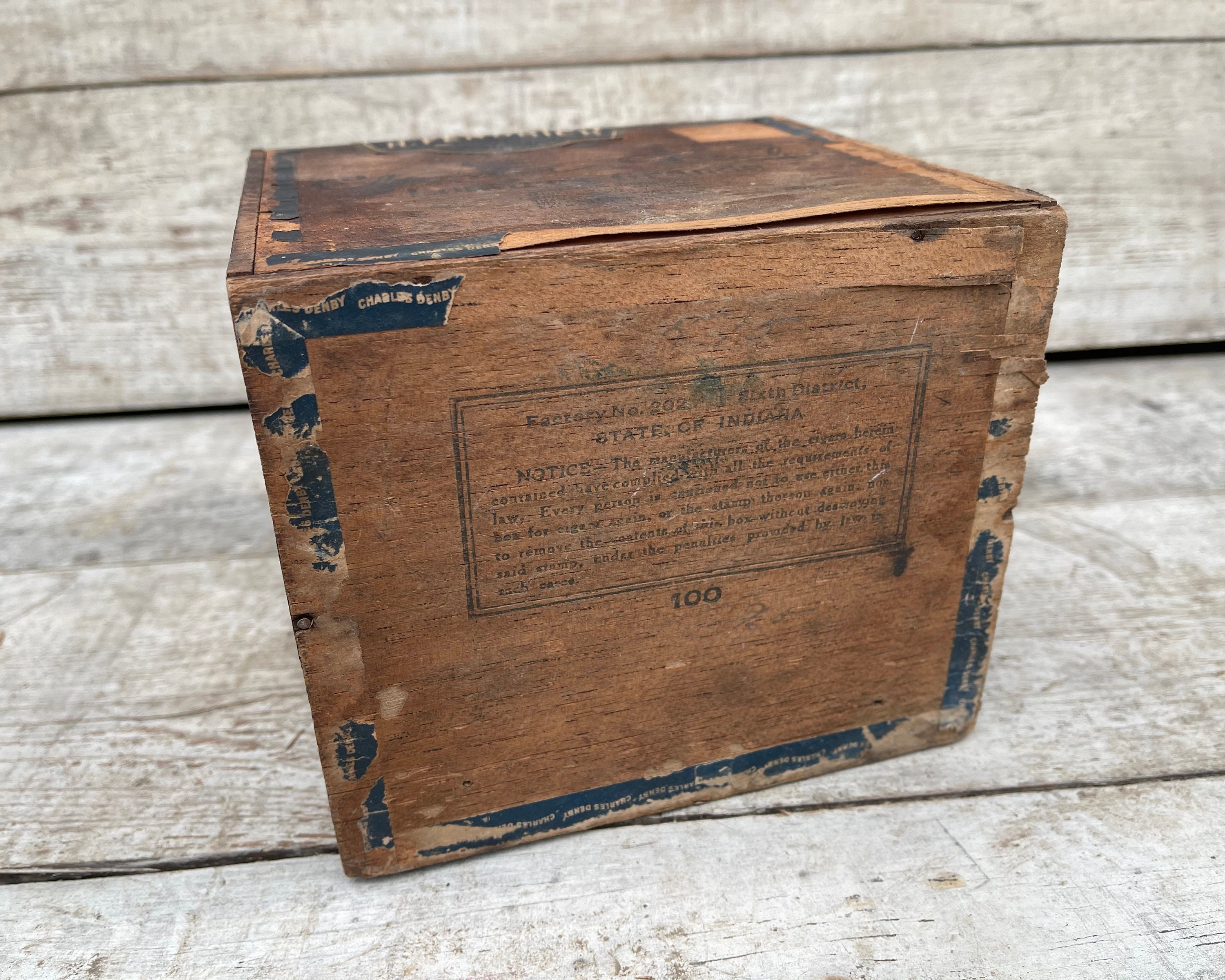 Antique Cigar Box Wooden Cigar Container Vintage ADVERTISING | Etsy