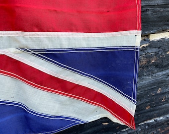 ヴィンテージ ユニオンジャック旗：イギリス第二次世界大戦時の航海用