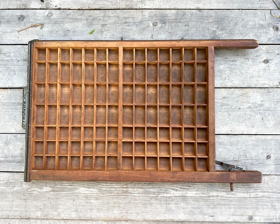 Vintage Ludlow Printer's Tray: Rustic Wood Typeset Drawer Display - Etsy