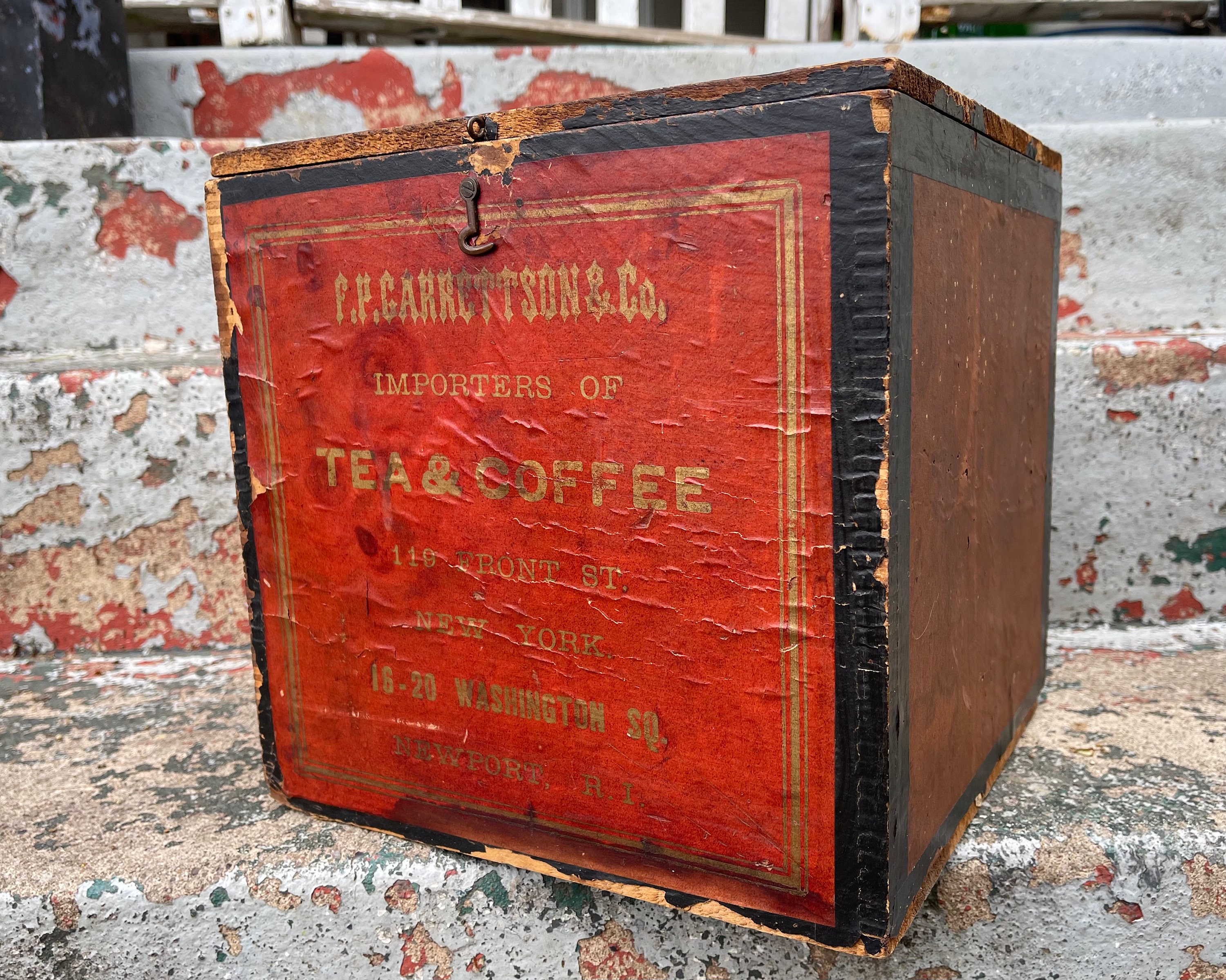 Antique Tea Crate From New York and Rhode Island 1800s Tea Etsy