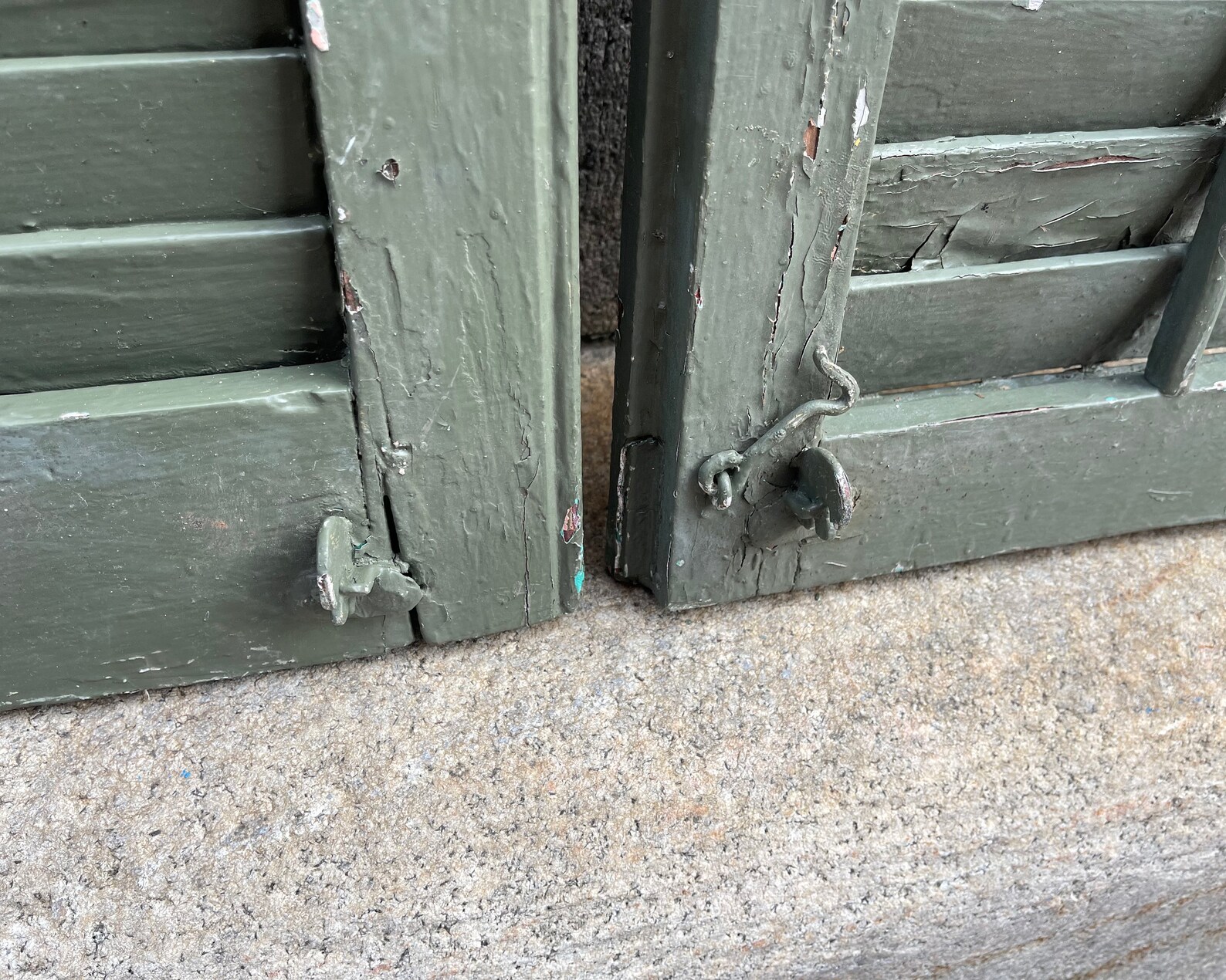 Antique Shutter Doors 46 1/2 X 14 1/2 Rustic Home Decor Old Etsy