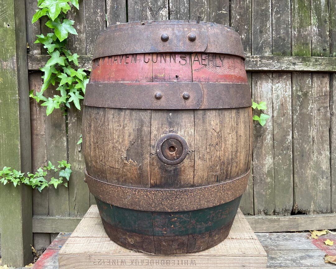 Antique Beer Barrel Staehly Brewing Co New Haven Connecticut BREWERIANA