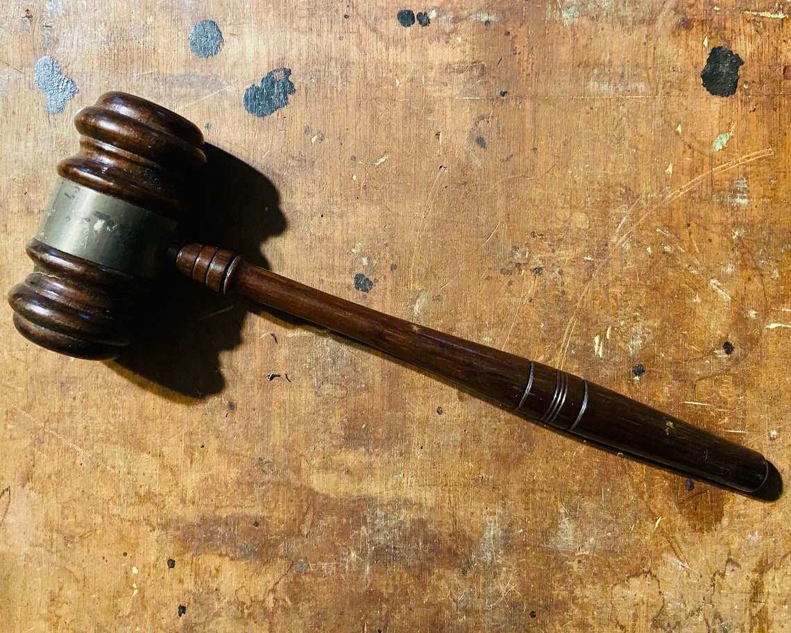 Vintage Presentation Gavel Wooden Gavel WM J ZEIGLER D.S.C Etsy