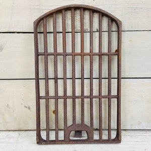 Antique Cast Iron Grate Curved Top Drain Ornate Victorian Heater Insert Vent Register Cover Architectural Salvage Antiques Wall Decor