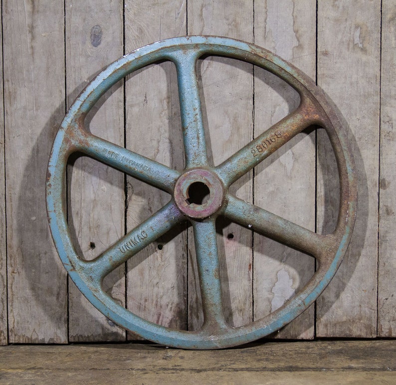 Antique Vintage Small Cast Iron Railroad Cart Wheels Industrial Steampunk Decor