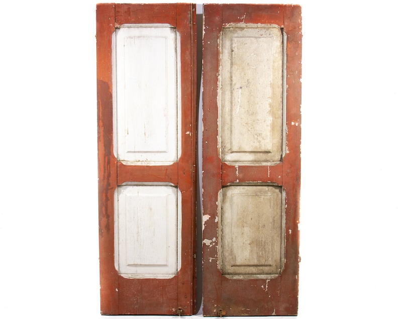 Antique Shutter Doors With Hardware Antique Original Etsy