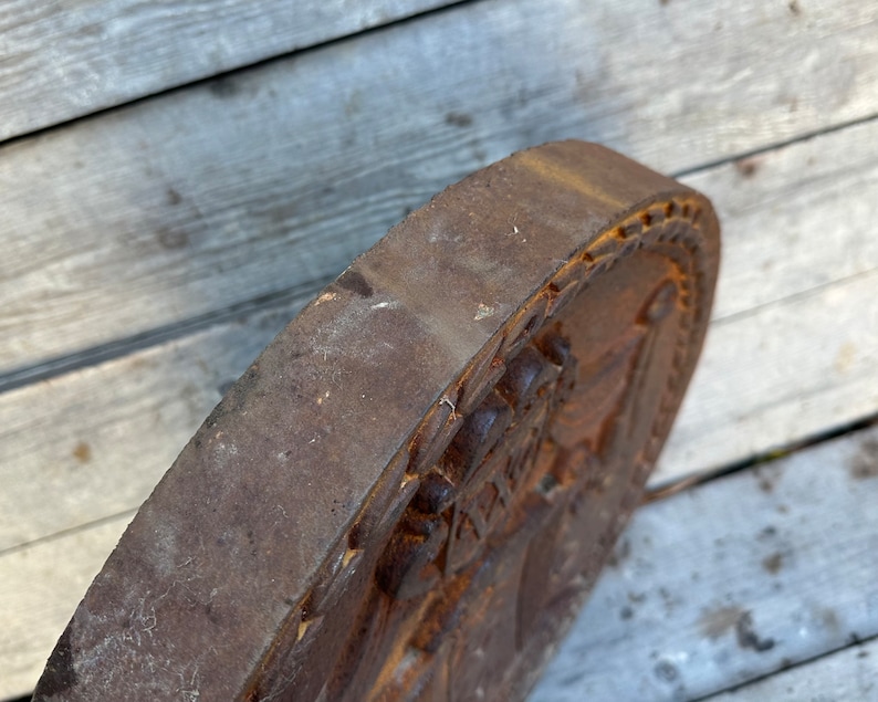 Cast Iron Seal From New York City West Side Elevated Highway, Antique