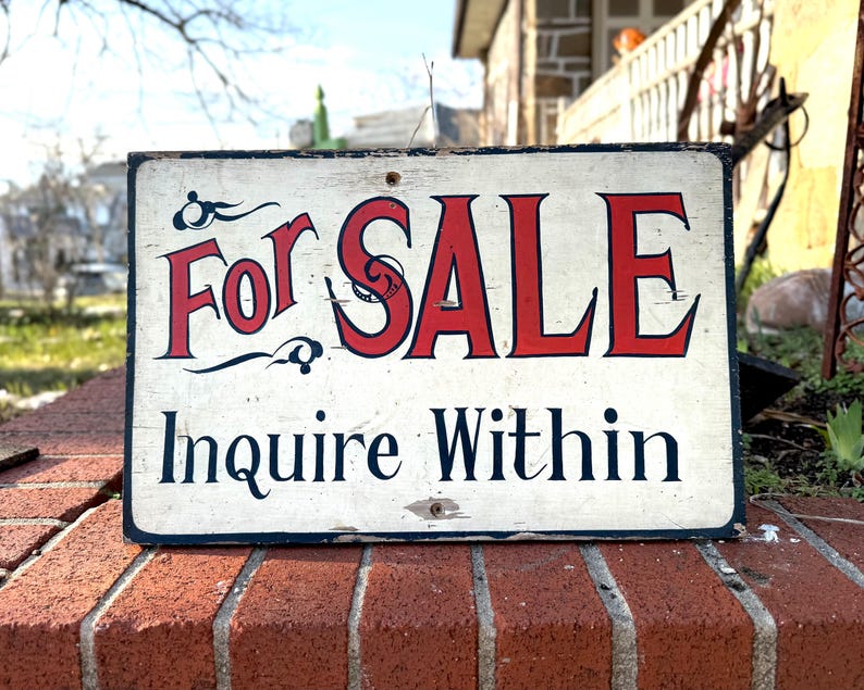 Choir Sign Inquire Within In Antique Hand Painted Folk Art Sign FOR SALE Inquire With In, Primitive ...