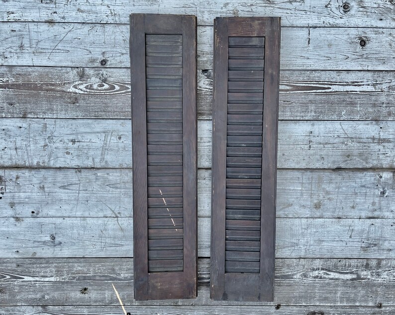 Antique Shutters Doors Louvered Panel Doors Interior Etsy