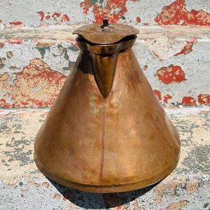 Antique Copper Pot: Rustic Farmhouse Decor, Garden Art