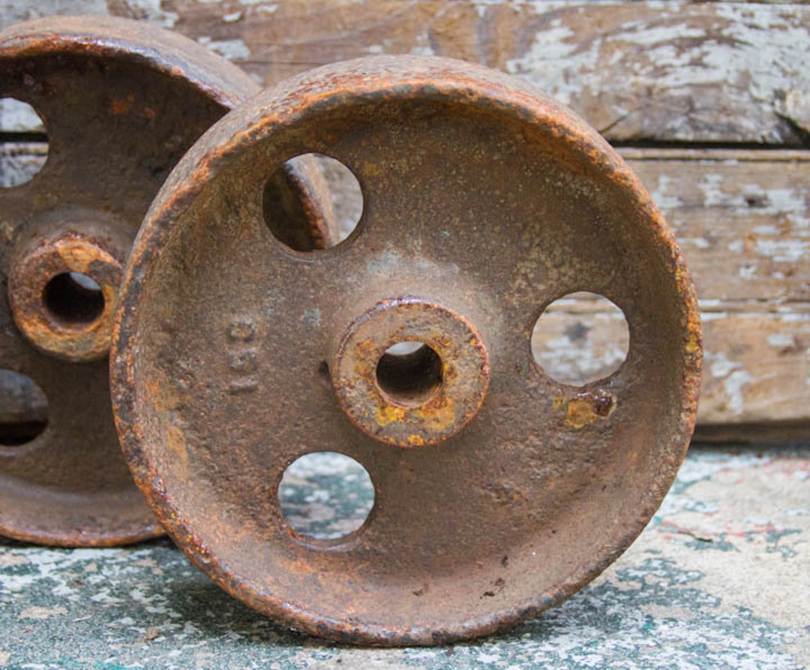 Antique Cast Iron Wheels Railroad Cart Wheels Hit Miss Engine Etsy