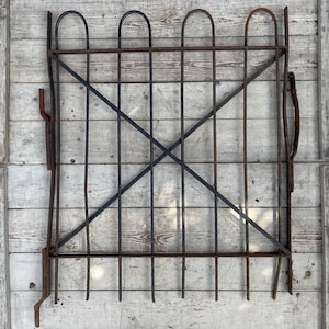 Antique Wrought Iron Gate, Iron Fence Gate, Architectural Salvage, Victorian Home Decor, Gothic Revival, Antique Gate, Vintage Garden Gate