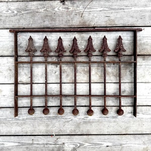 Antique Wrought Iron Gate, Iron Fence Gate, Architectural Salvage, Victorian Home Decor, Gothic Revival, Window Gate, Vintage Garden Gate