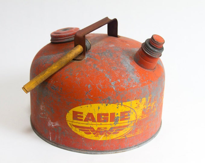 Vintage Eagle Gas Can Old Gas Can Industrial Can Rustic Decor Etsy