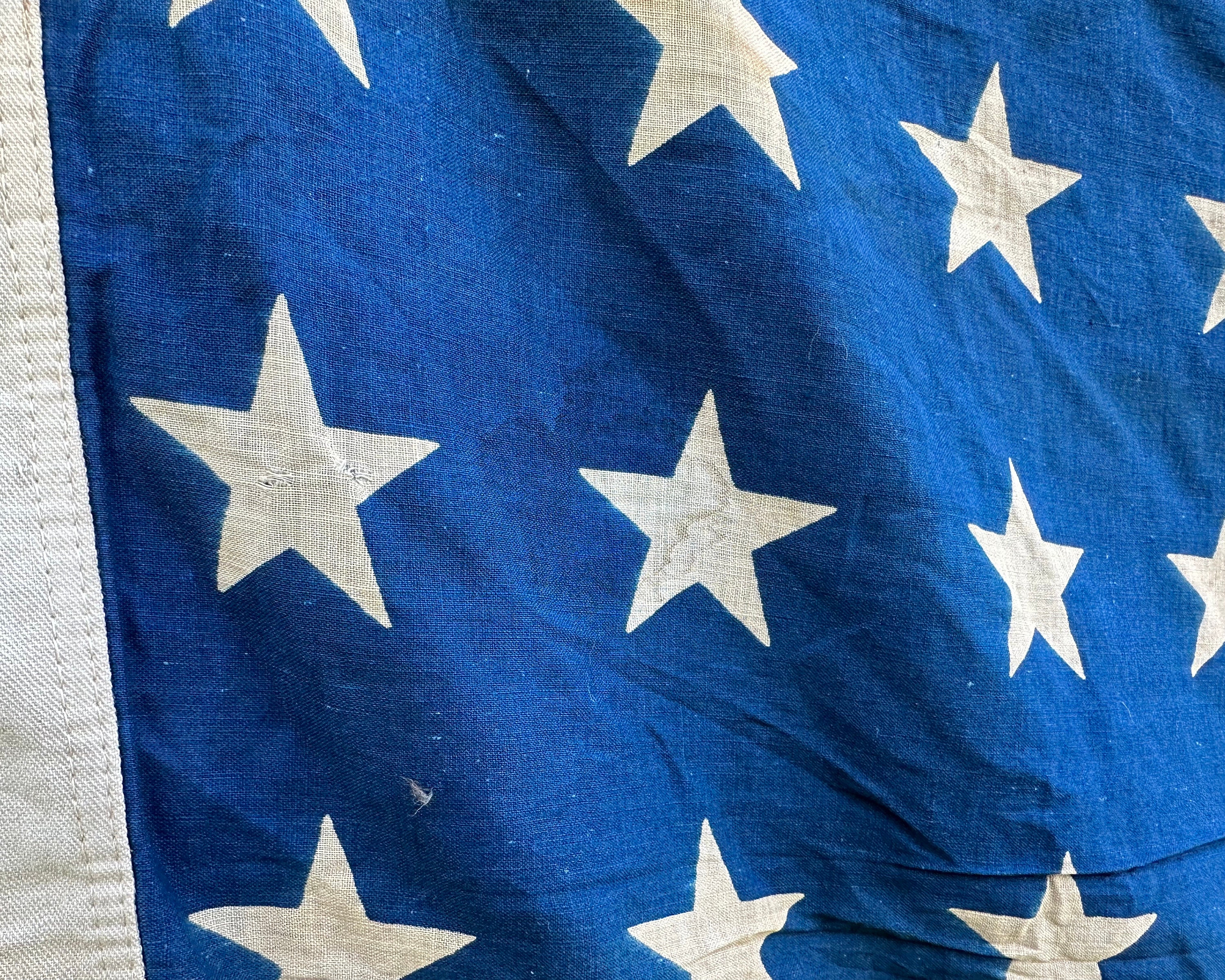 実物 アメリカ合衆国国旗 推定1940年代 48スター 48星 実物 アメリカ合衆国国旗 推定1940年代 48スター 48星