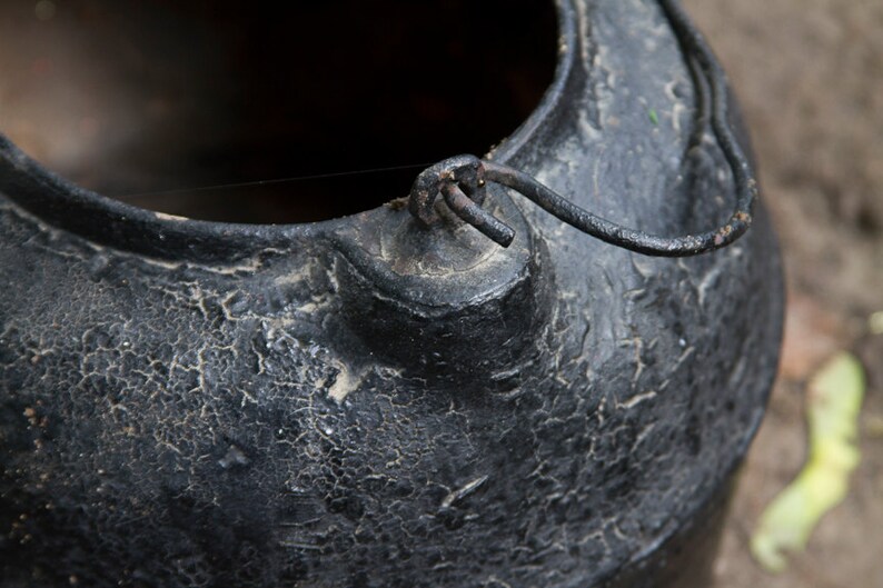 Vintage Cast Iron Kettle With Stand Flower Pot Planter Plant Etsy