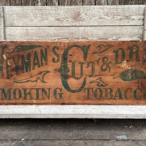 Weyman's Smoking Tobacco Crate Pittsburgh Pennsylvania, Cut and dry Tobacco Box, Skeleton Hand Graphic, LARGE Shipping crate, Advertising