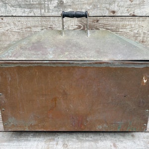 Antique Revere Copper Toilet Tank: Rustic Victorian Bathroom Decor