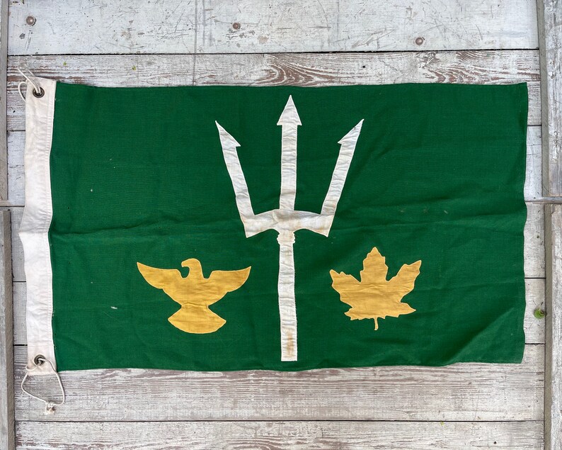 Vintage Boat Flag Boating Flag Saint Lawrence Seaway Etsy