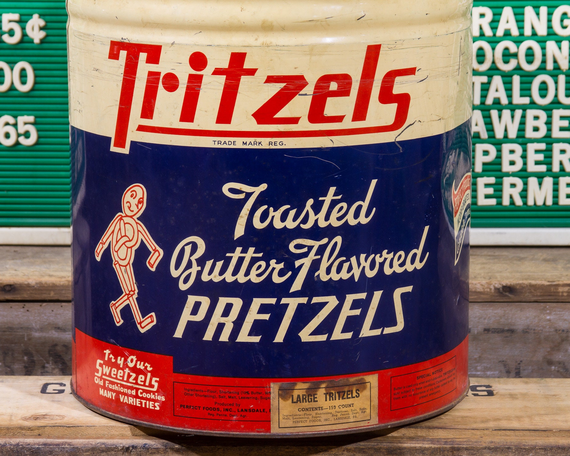 アンティーク ガラス メタル ケース REISMAN PRETZELS アメリカ