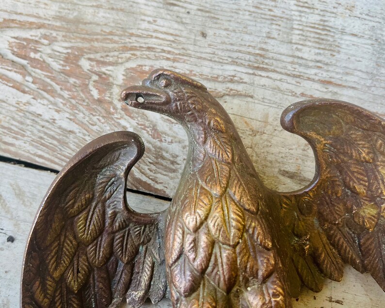 Antique Bronze Eagle Flag Pole Topper Finial Civil War Eagle Etsy
