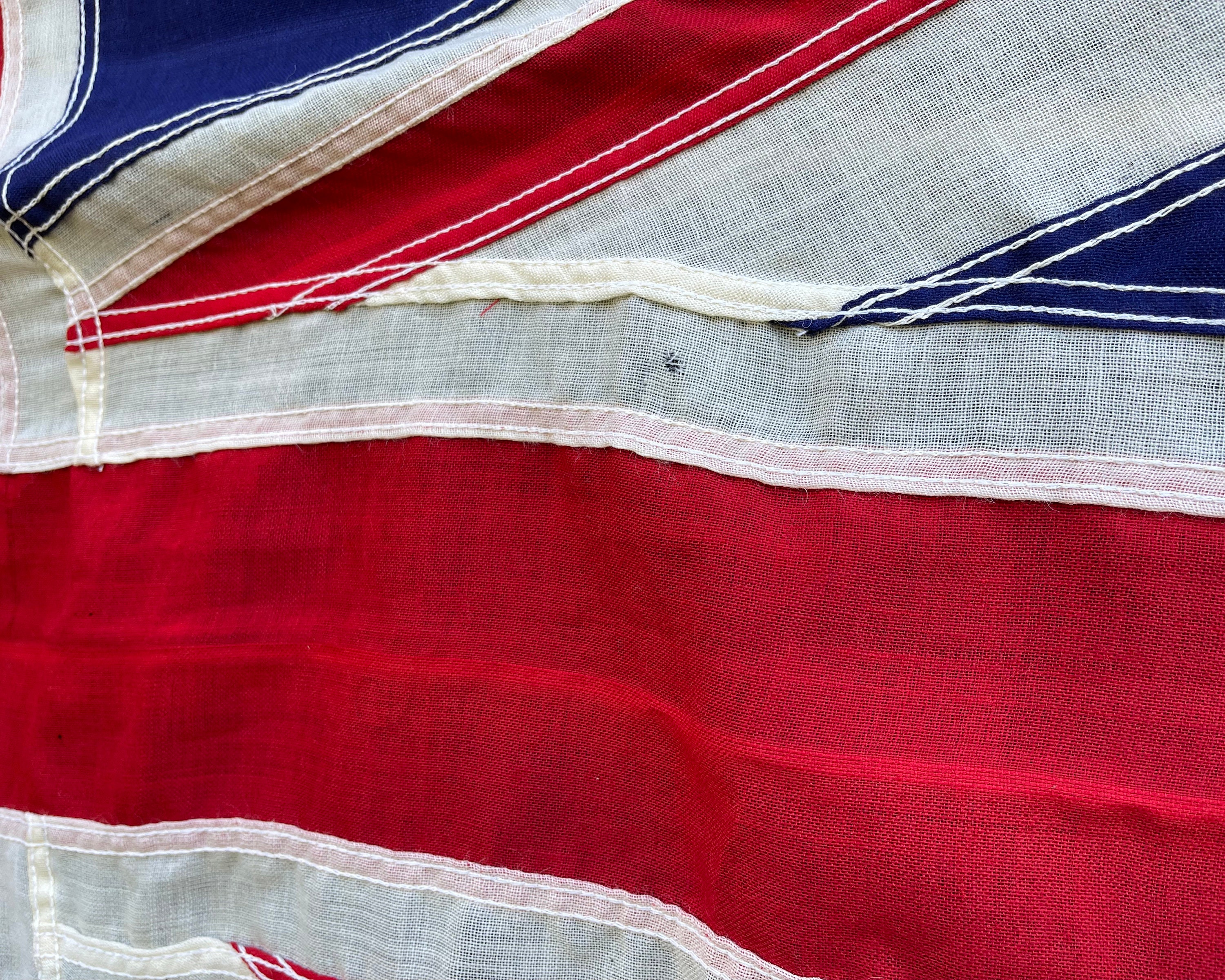 ヴィンテージ ユニオンジャック旗：イギリス第二次世界大戦時の航海用