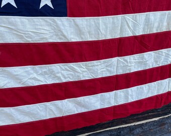 巨大なヴィンテージ48星アメリカ国旗：9フィート×5フィートの