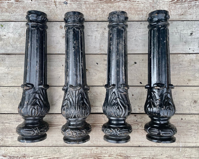 Antique Cast Iron Legs Table Legs Bench Legs Art Nouveau Etsy
